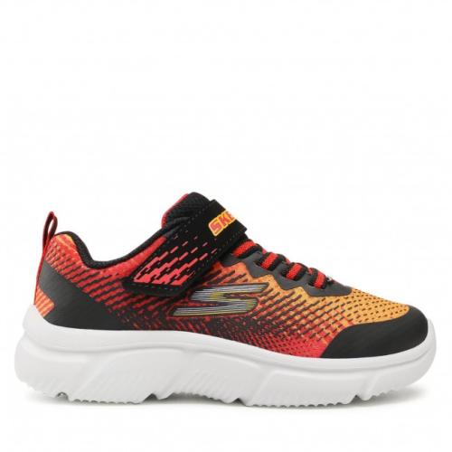 SKECHERS GO RUN 650 NORVO BEBE 405035N/BKRD NEGRA Y NARANJA 1