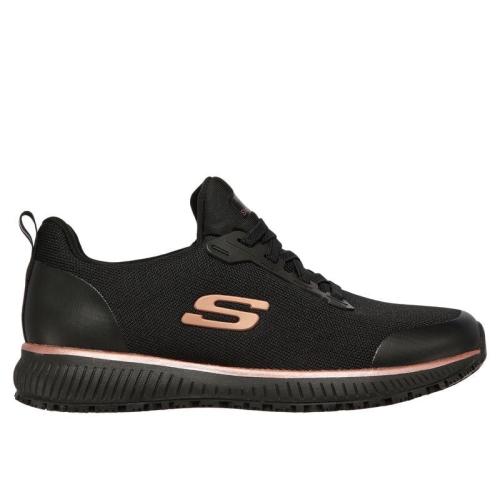 SKECHERS MUJER SQUAD SR 77222EC/BKRG NEGRA 1