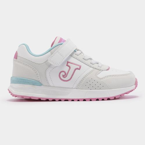 ZAPATILLA JOMA NIÑA TORNADO JR 2432 BLANCO ROSA CASUAL 1