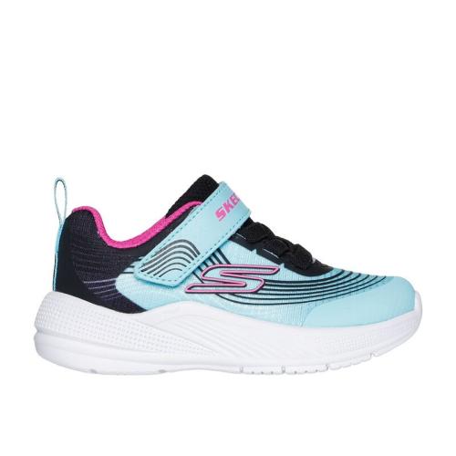 SKECHERS MICROSPEC ADVANCE BEBE 303575N/AQPR NEGRA Y TURQUESA 1