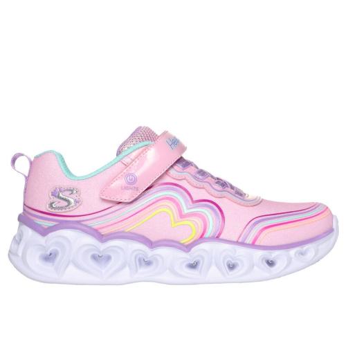 ZAPATILLAS SKECHERS RETRO HEARTS 302689L LPMT LUCES NIÑA ROSA 1